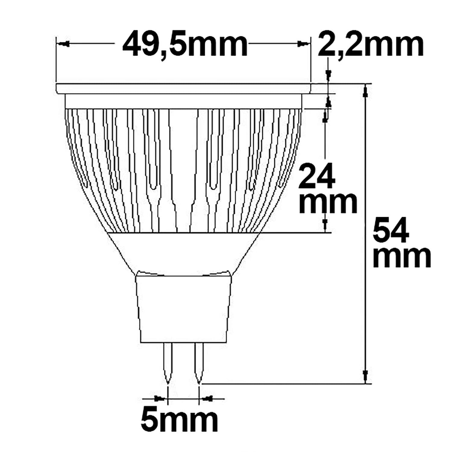 MR16 LED Strahler 6W GLAS-COB, 70°, warmweiß, dimmbar