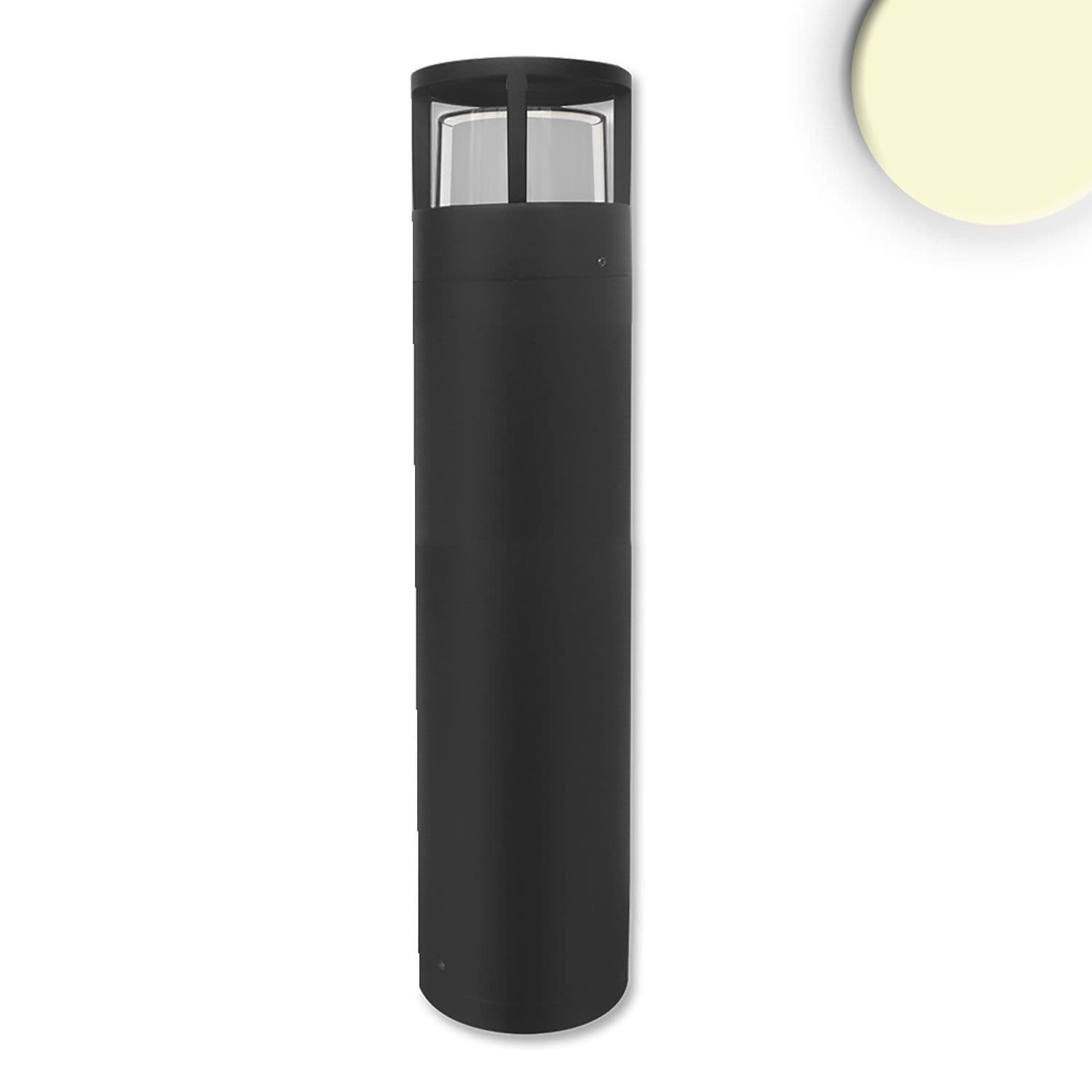 LED Wegeleuchte Poller-5, 70cm, 6W, sandschwarz, warmweiß
