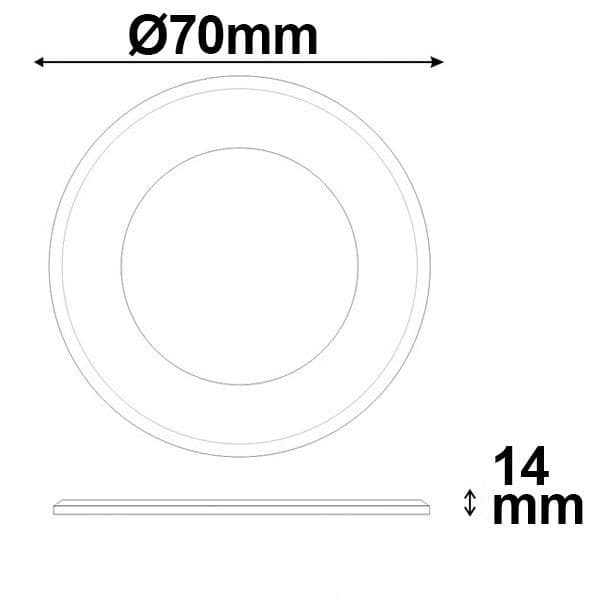 LED Slim Ein- und Unterbauleuchte MiniAMP, silber, 3W, 12V DC, IP52, warmweiß, dimmbar