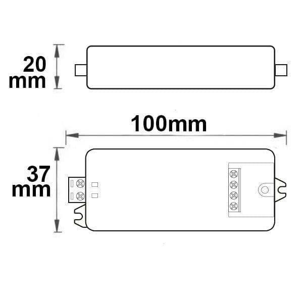 DALI 1 Adresse PWM-Dimmer 12-36V, 1 Kanal, 12-36V 8A