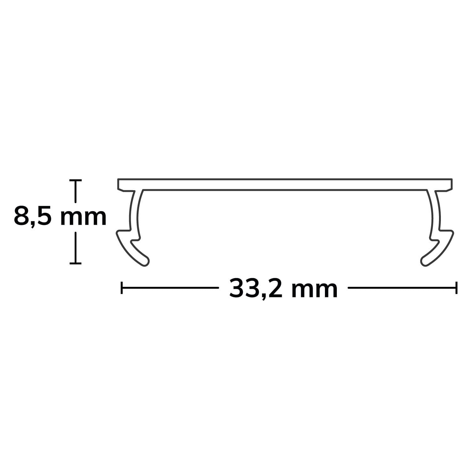 Abdeckung COVER29 opal/satiniert für Profil LAMP30 V1+V2, 200cm
