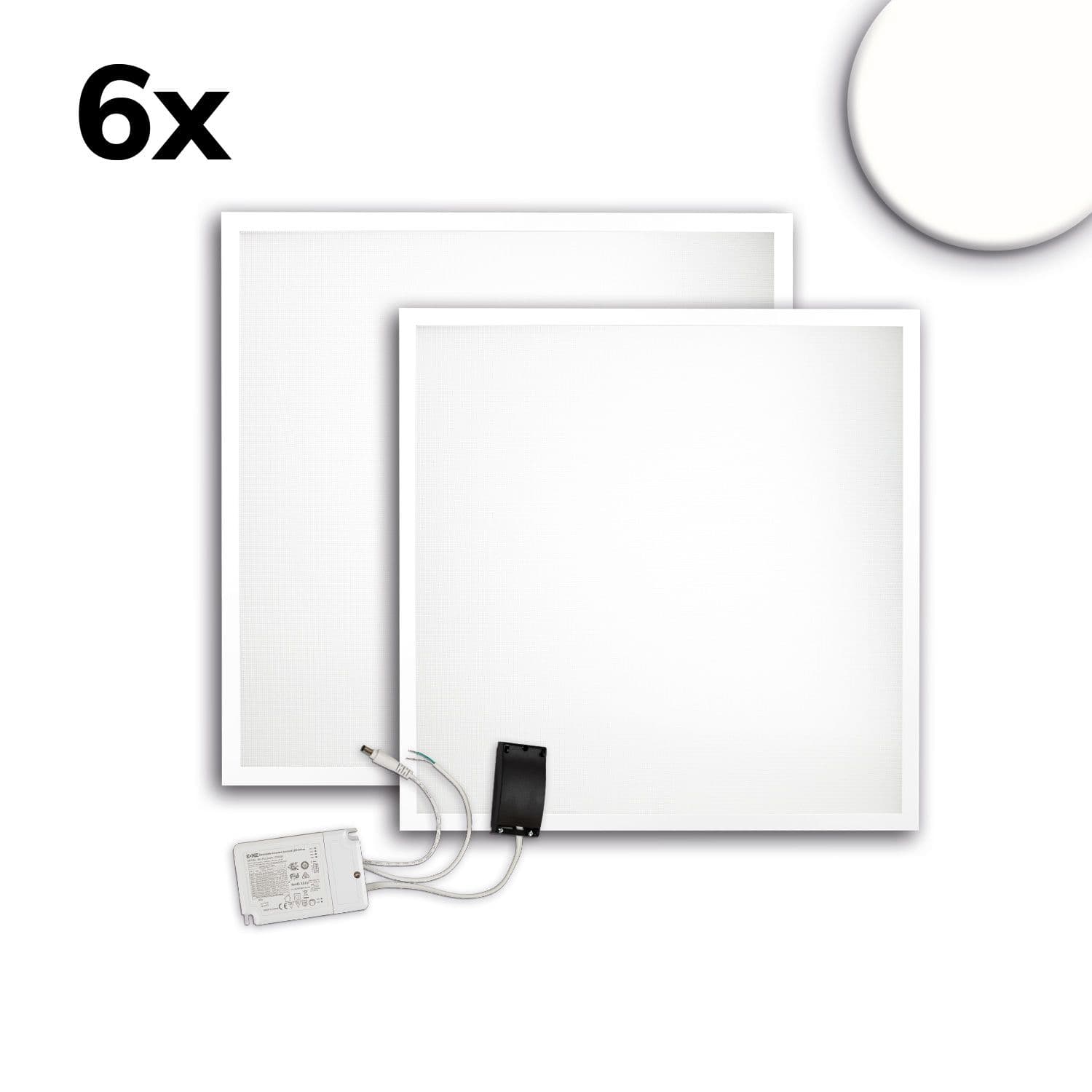 LED Panel ECO Backlight Line 625 UGR<19 2H/2H, CRI80, 36W, neutralweiß, 6er Pack, 1-10V dimmbar