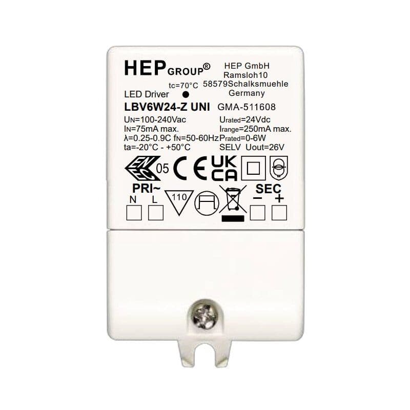 LED-Netzteil CC 6W 250mA 24V