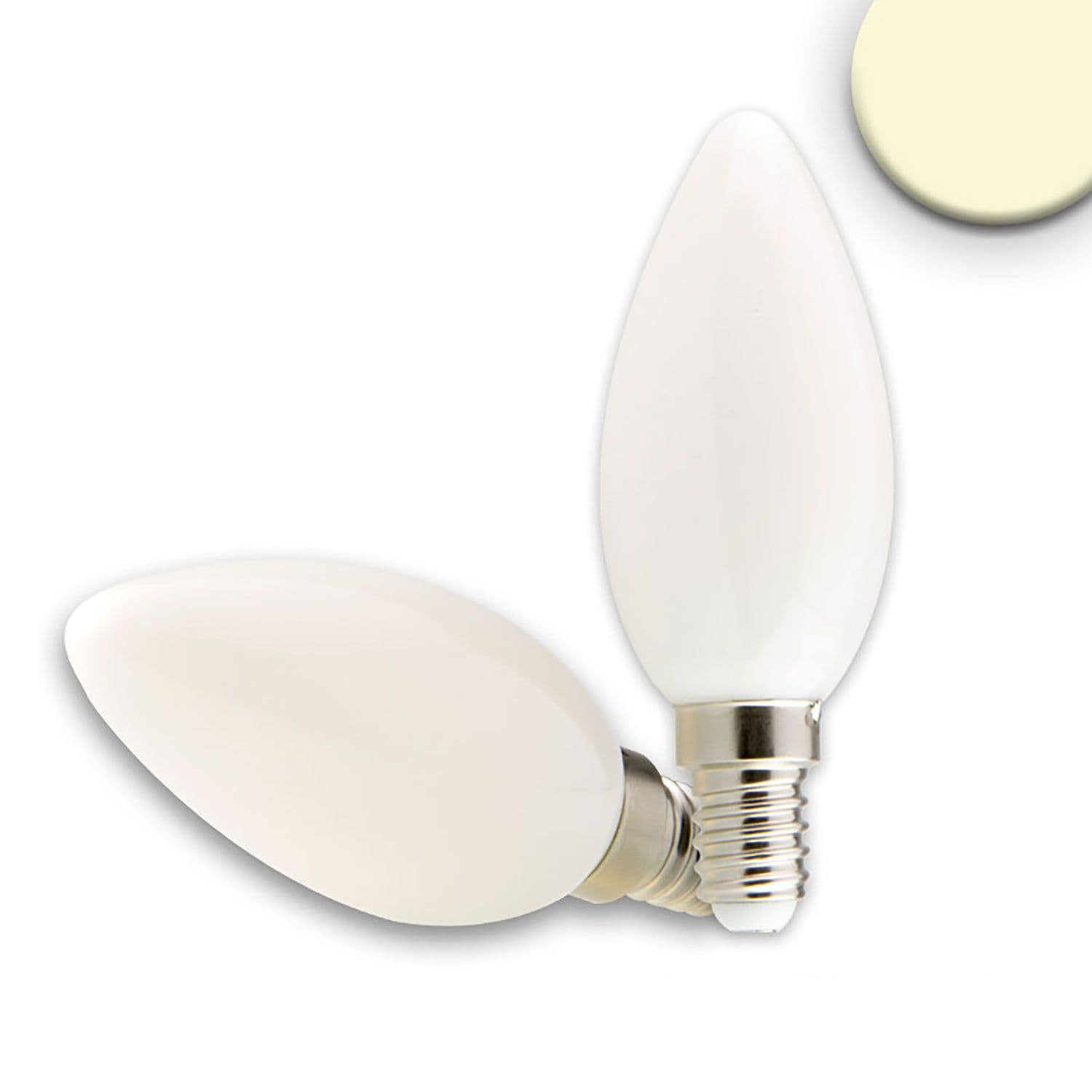 E14 LED Kerze, 2W, milky, warmweiß, dimmbar