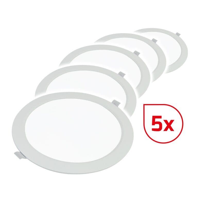 DOTLUX LED-Downlight CIRCLEflat 6W 3000K inkl. Treiber Set 5 Stück