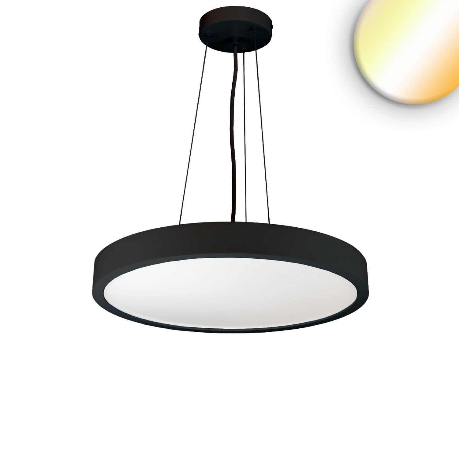 LED Hängeleuchte UGR<19 2H, schwarz, 40W|50W+6W, IP42, DN600, 2700|3000|4000K, dimmbar, Up&Down