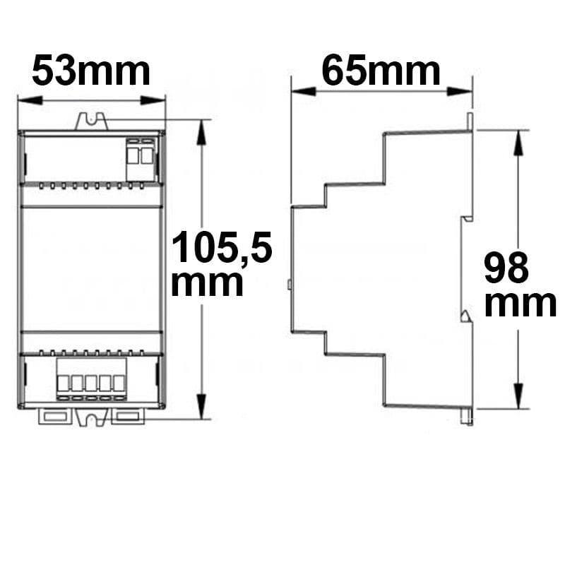Sys-One Hutschienen Funk PWM-Dimmer, 4 Kanal, 12-36V 4x5A