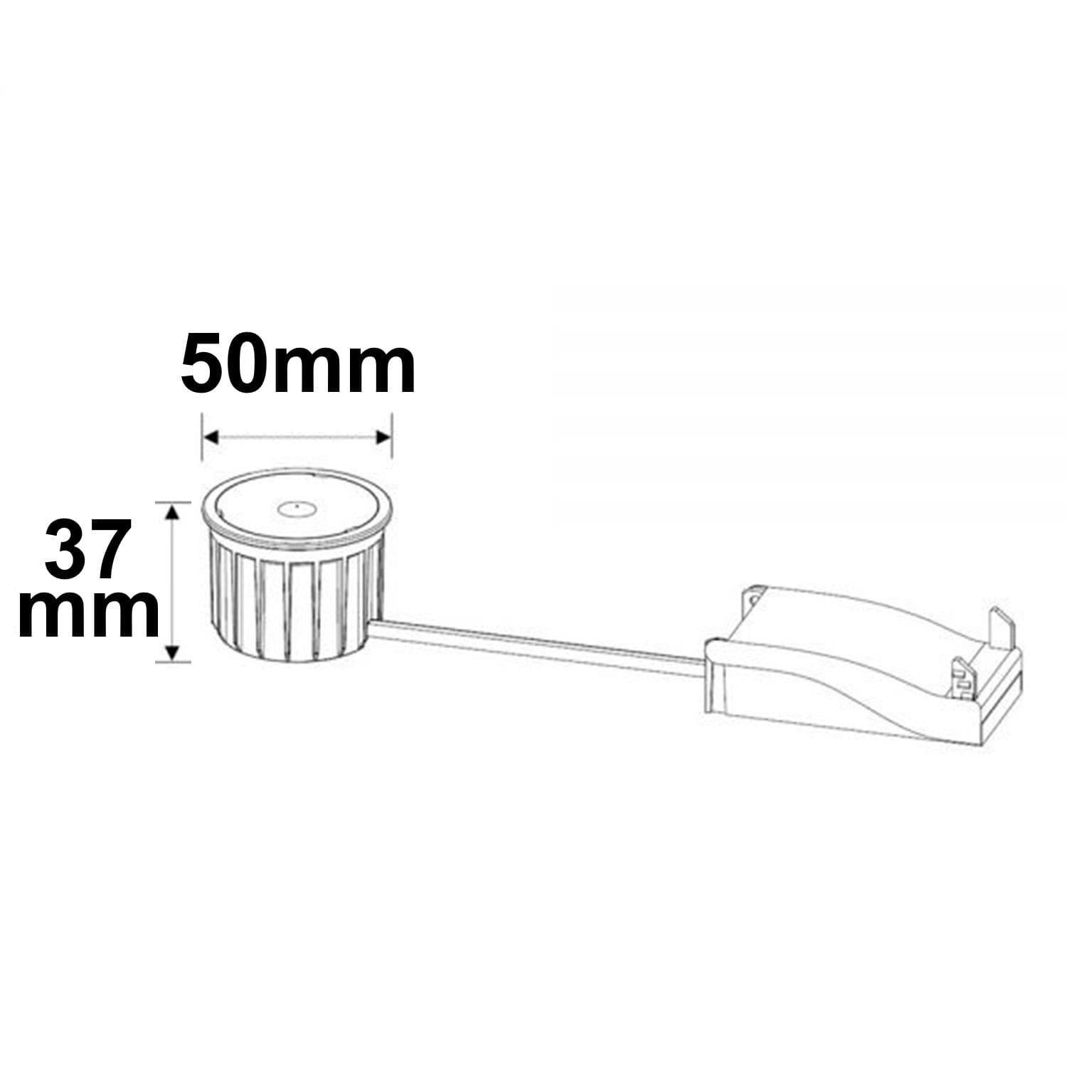 LED Spot GU10, 5W, 38°, 3000K, externe Anschlussbox, dimmbar