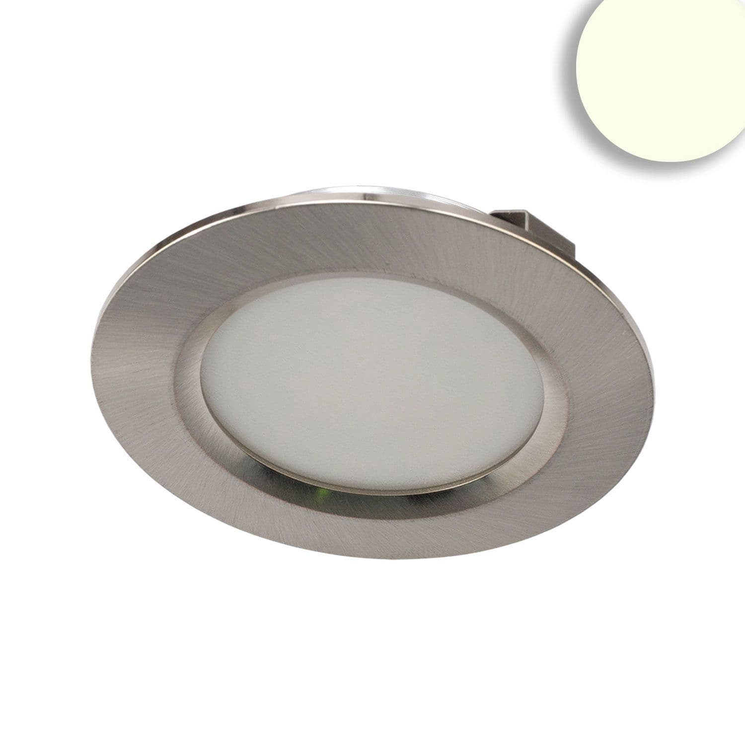 LED Möbeleinbaustrahler MiniAMP silber, 3W, 120°, 24V DC weißdynamisch, dimmbar