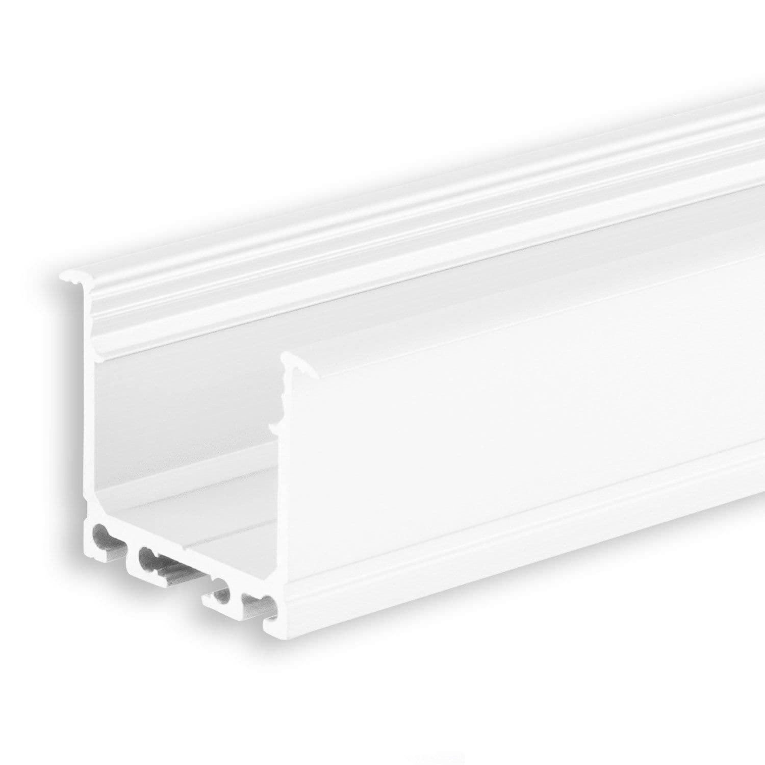LED Einbauprofil DIVE20 Aluminium weiß RAL 9010, 200cm