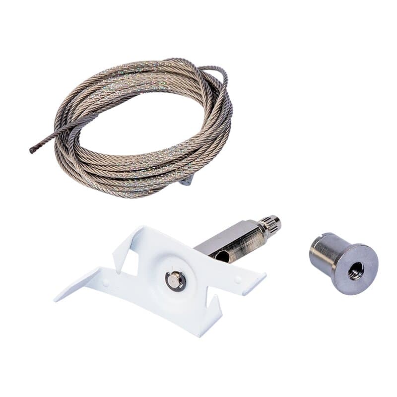 DOTLUX 3 Phasen-Schienenabhängungsset PRO, 1,5 m. Draht, weiss