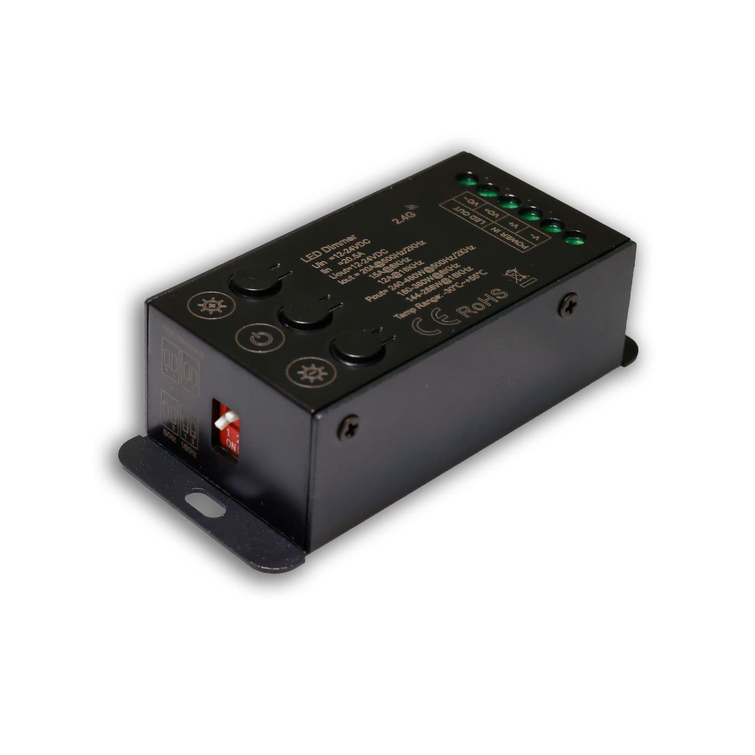Sys-Pro Funk Mesh Multi-PWM Dimmer mit Bedientasten, 1 Kanal, 12-24V DC 12-20A