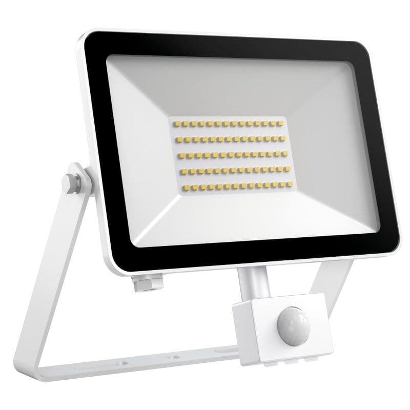 DOTLUX LED-Strahler FLOORslim-sensor 50W 3000K weiß mit Bewegungsmelder PIR