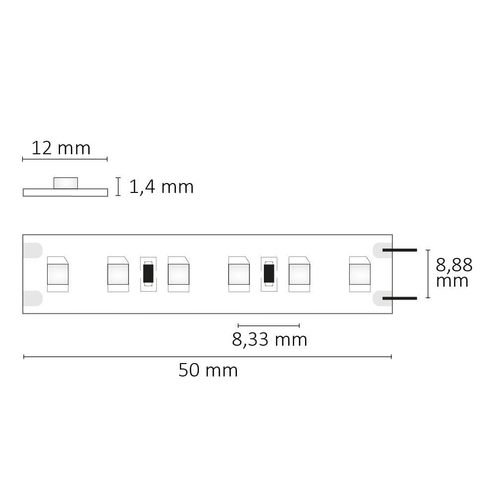 LED HEQ830 Flexband Classic, 24V DC, 16W, IP20, 3000K, 5m Rolle, 120 LED/m
