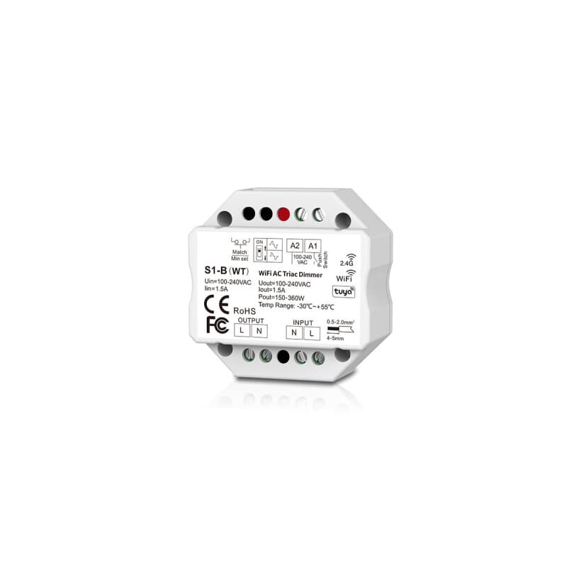 DOTLUX LED Funk-Empfänger/DimmerTuya & Fusion Triac Empfänger 1,5A 1Kanal 100 - 240V AC