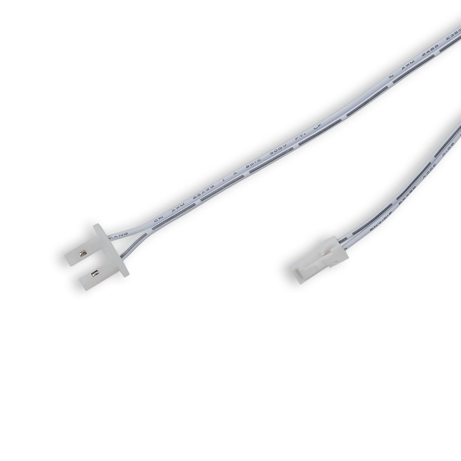 Endkappe weiß für Surf12 Flat mit Einspeiser für FC-Flexband, 50cm Kabel + MiniAmp-Stecker, max. 3A