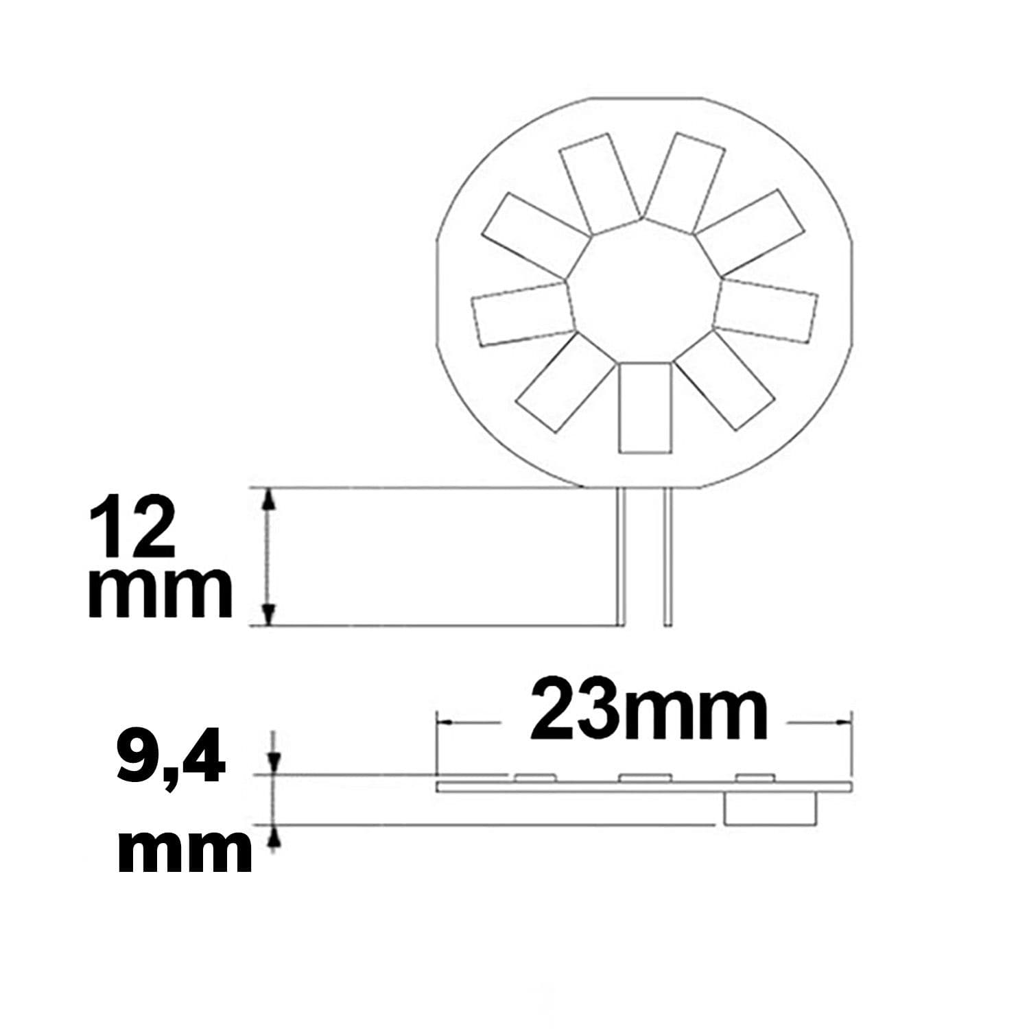 G4 LED 9SMD, 1,5W, warmweiß, Pin seitlich