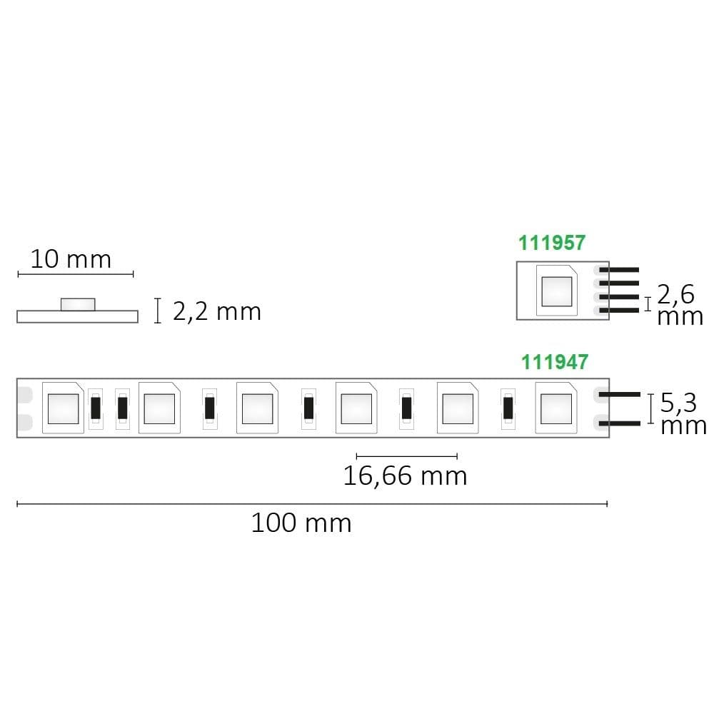LED SIL840 Flexband, 24V DC, 14,4W, IP20, 4000K, 5m Rolle, 60 LED/m