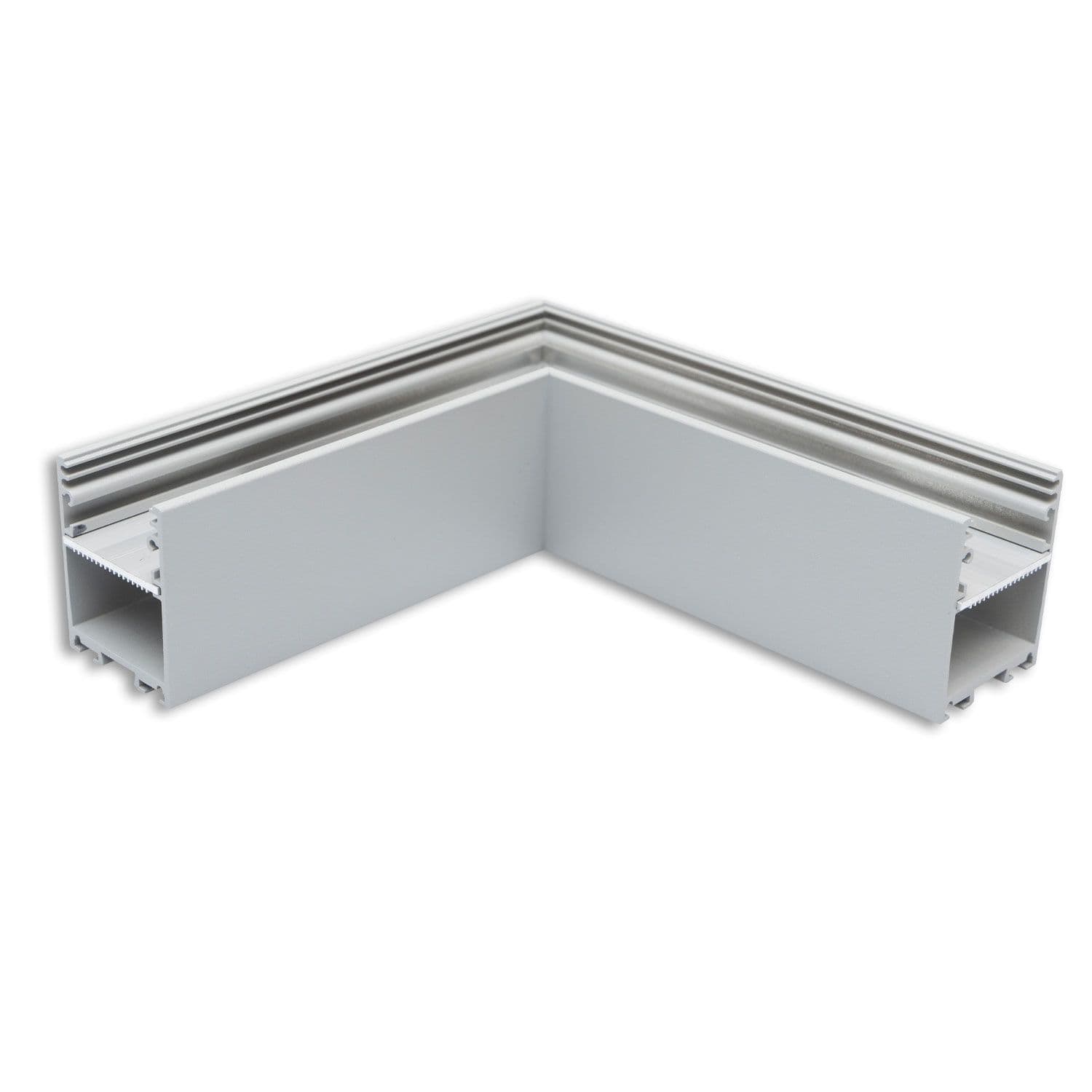LAMP30V2 90° Eck, geschweißt, 120x120mm, silber pulverbeschichtet, exkl. Cover