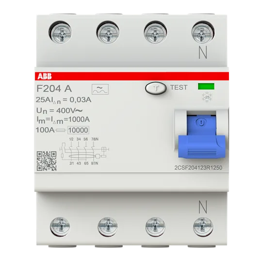 FI-Schutzschalter F204 A-25/0.03-L, 4-polig, F200