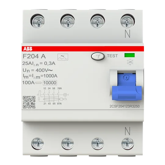 FI-Schutzschalter F204 A-25/0.3-L, 4-polig, F200