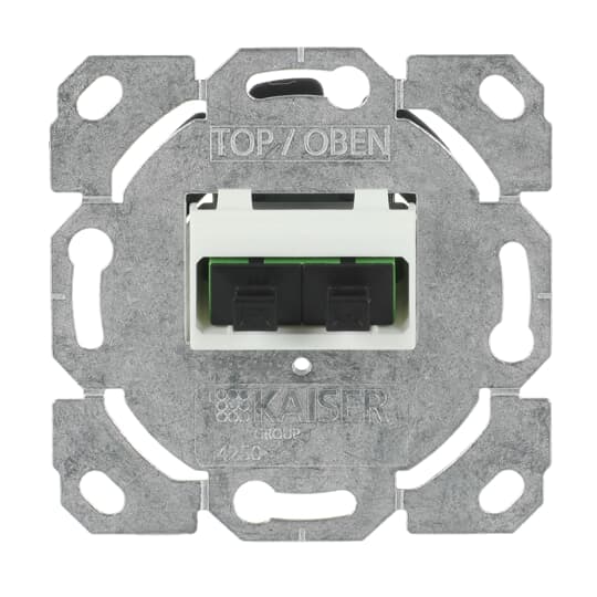 faser Anschlussdose TAE SC-Duplex-Stecker Ausführung: gerade 2-fach silber