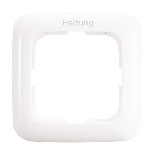 Abdeckrahmen 1-fach Rahmen mit Aufdruck "Heizung" Reflex SI