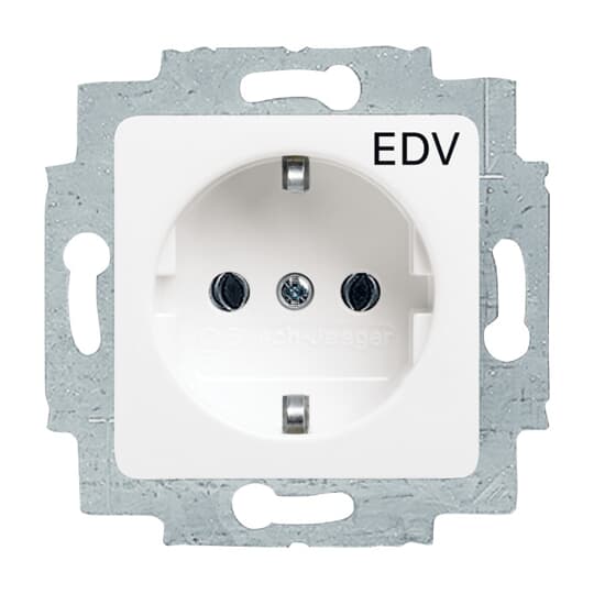 SCHUKO Steckdosen-Einsatz 50x50 mm mit Aufdruck EDV