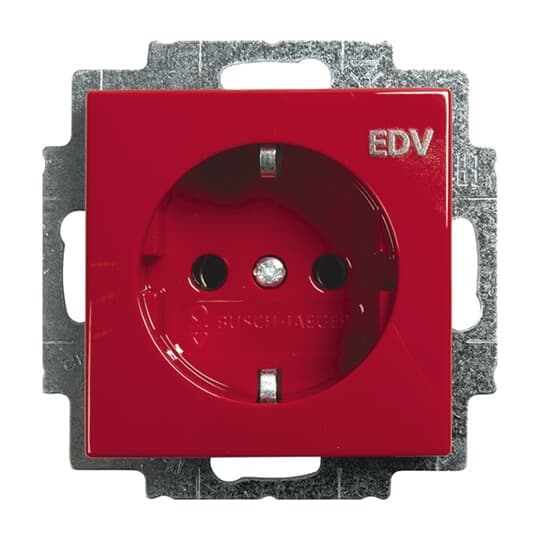 SCHUKO Steckdosen-Einsatz mit Aufdruck EDV