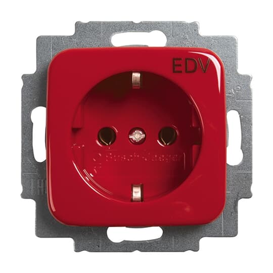 SCHUKO Steckdosen-Einsatz mit Aufdruck EDV