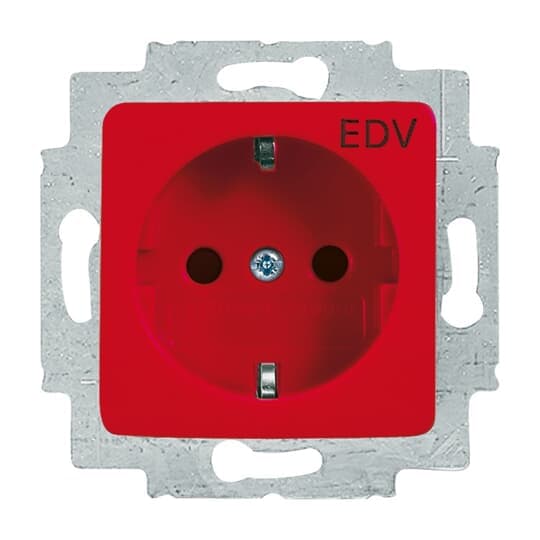 SCHUKO Steckdosen-Einsatz 50x50 mm mit Aufdruck EDV