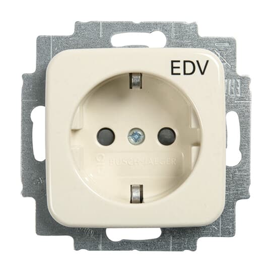 SCHUKO Steckdosen-Einsatz mit Aufdruck EDV Safety+