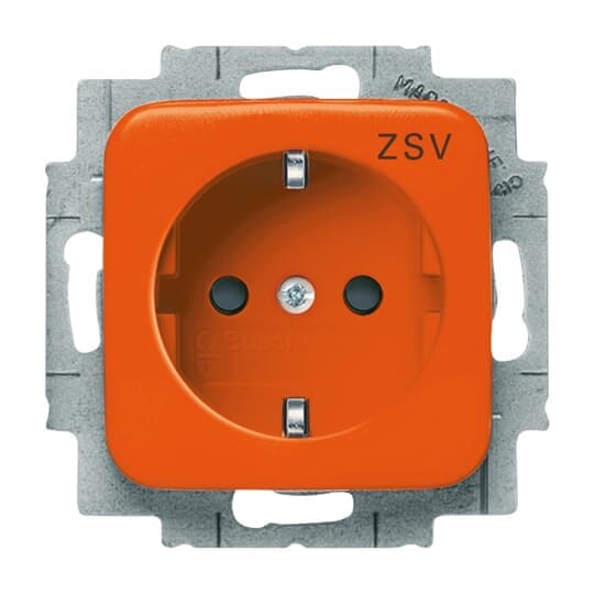 SCHUKO Steckdosen-Einsatz mit Aufdruck ZSV Safety+
