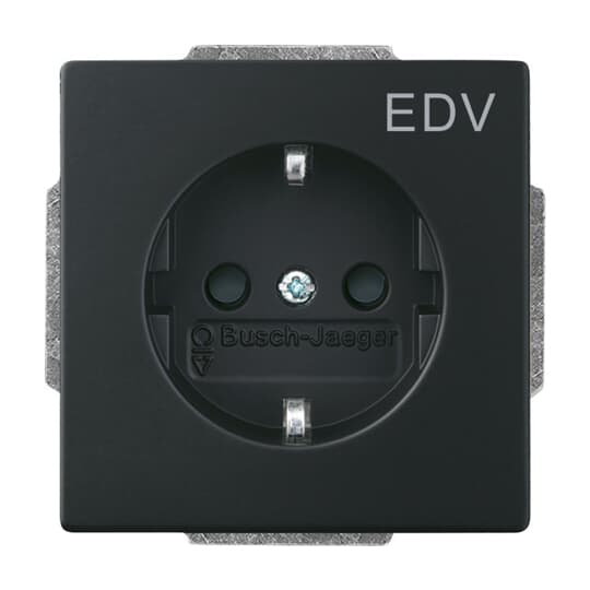 SCHUKO Steckdosen-Einsatz mit Aufdruck EDV Safety+
