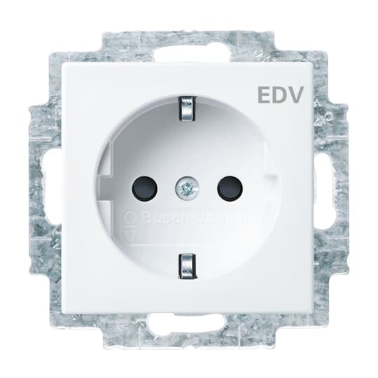 SCHUKO Steckdosen-Einsatz mit Aufdruck EDV Safety+