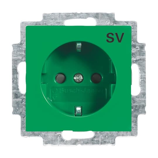 SCHUKO Steckdosen-Einsatz mit Aufdruck SV Safety+
