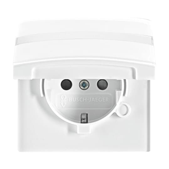 SCHUKO Steckdosen-Einsatz Safety+ mit Klappdeckel mit Beschriftungsfeld