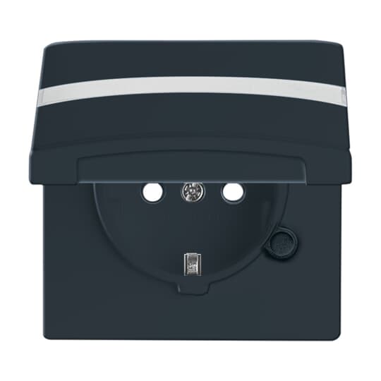 SCHUKO Steckdosen-Einsatz Safety+ mit Klappdeckel mit Beschriftungsfeld