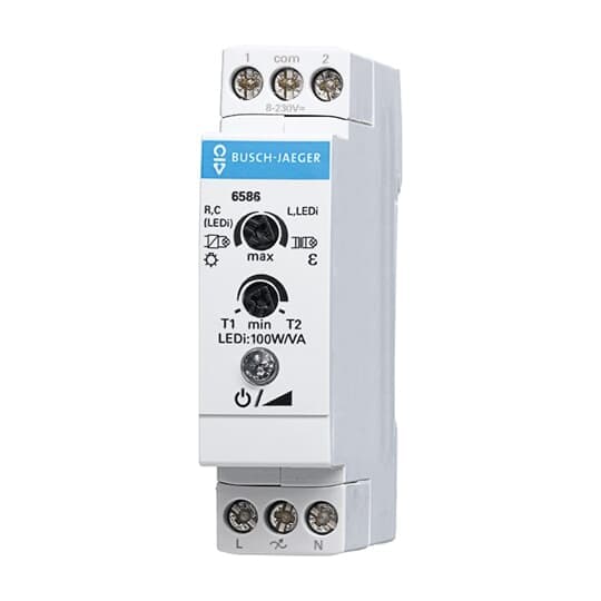 Busch-Dimmer REG, LED mit Drucktaste, 2...100 V·A, 8 ... 230 V AC/DC, 1 TE