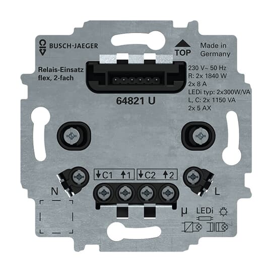 Relais-Einsatz flex 2-fach 230 V