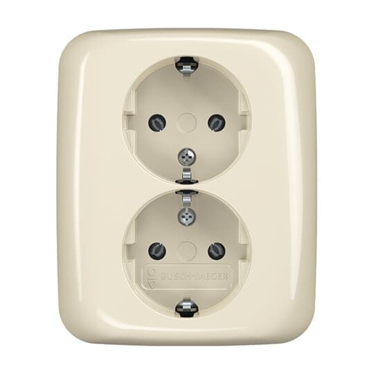 SCHUKO Doppelsteckdose Komplettabdeckung