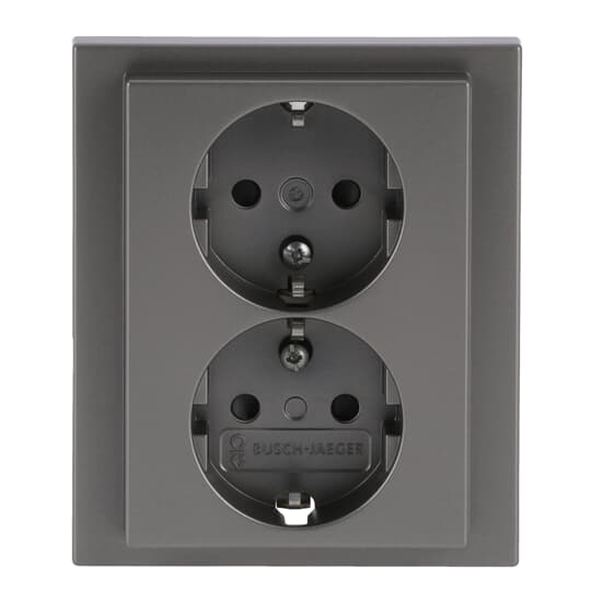 SCHUKO Doppelsteckdose Komplettabdeckung Safety+