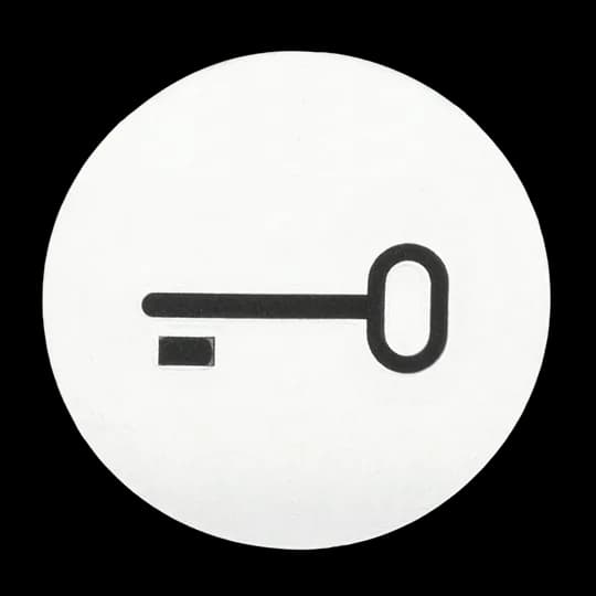 Abtastbares Symbol mit Symbol "Schlüssel"