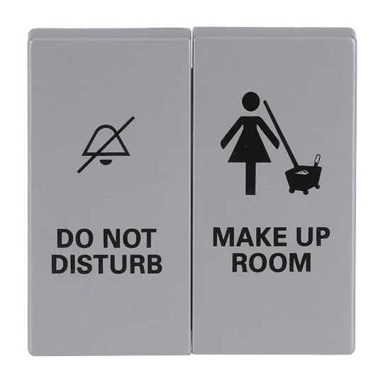 Wippe mit Aufdruck DO NOT DISTURB / MAKE UP ROOM für Schalter/Taster, 2-fach