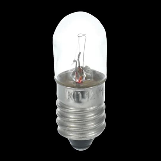 Glühlampe mit E 10 Gewinde für Lichtsignale Glühlampe/, 125 mA, 12 V