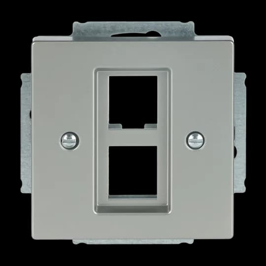Zentralscheibe mit Tragring Modular-Jack-Einsatz, Keystone 2-fach