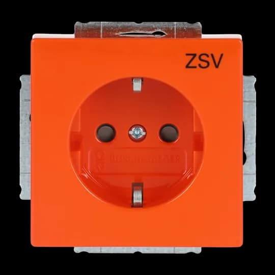 SCHUKO Steckdosen-Einsatz mit Aufdruck ZSV Safety+