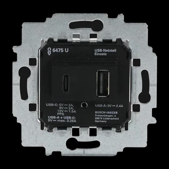 Netzteil-Einsatz mit USB-A/C