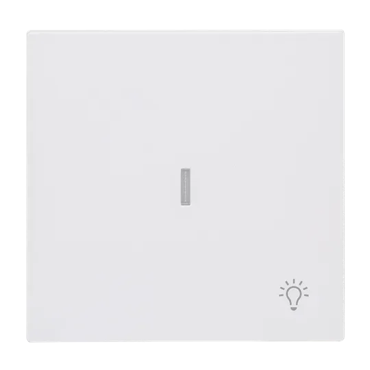 Wippe mit Aufdruck Symbol "Licht" mit kleiner transparenter Kalotte für