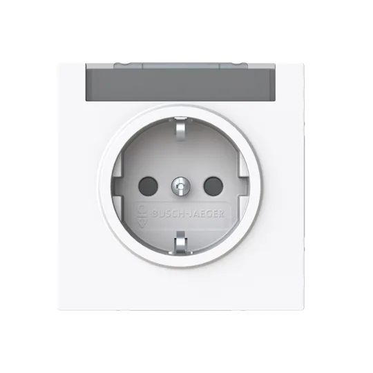 SCHUKO Steckdose Safety+ mit Beschriftungsfeld